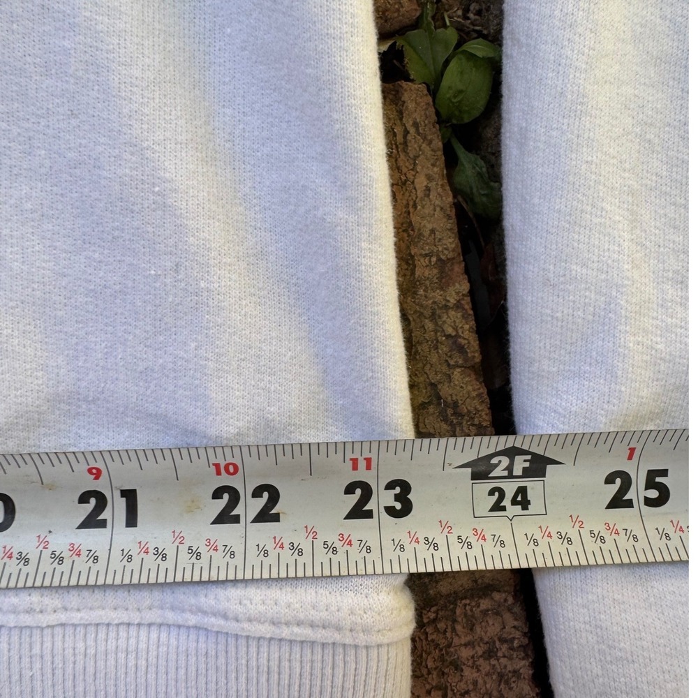 Champion Mens 2XL White Crewneck Sweatshirt Script Logo Fleece Pullover FTX - Picture 5 of 6